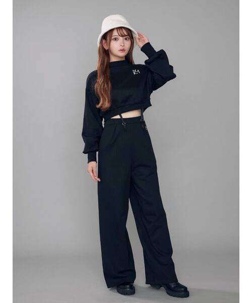 EATME（イートミー）の「タックフレアパンツ（セットアップ可能）（その他パンツ・レディース・ブラック/グリーン/アイボリー・FREE）」の11枚目の写真