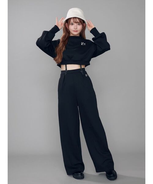 EATME（イートミー）の「タックフレアパンツ（セットアップ可能）（その他パンツ・レディース・ブラック/グリーン/アイボリー・FREE）」の15枚目の写真