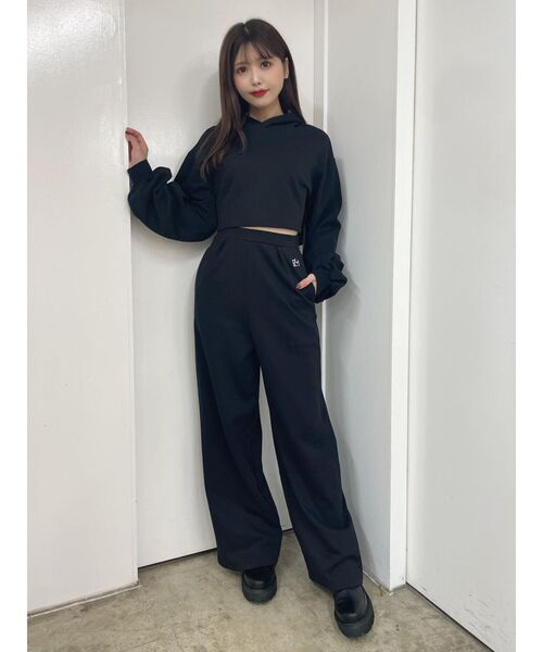 EATME（イートミー）の「タックフレアパンツ（セットアップ可能）（その他パンツ・レディース・ブラック/グリーン/アイボリー・FREE）」の22枚目の写真