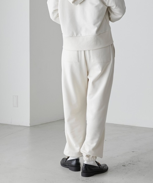 BONLECILL（ボンルシール）の「ロゴ刺繍 裏毛ジョガースウェットパンツ（スウェットパンツ・レディース・グレー/ブラック/アイボリー/カーキ・FREE）」の22枚目の写真