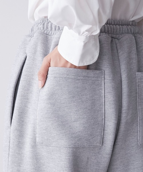 BONLECILL（ボンルシール）の「ロゴ刺繍 裏毛ジョガースウェットパンツ（スウェットパンツ・レディース・グレー/ブラック/アイボリー/カーキ・FREE）」の19枚目の写真