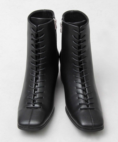 glabella（グラベラ）の「ハイヒール スクエアトゥ センターシーム レースアップブーツ / ヒールブーツ（ブーツ・メンズ・ブラック・S/M/L）」の15枚目の写真