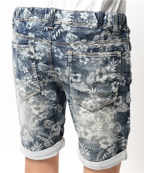 VENCEEXCHANGE（ヴァンスエクスチェンジ）の「ドビーデニムリゾート柄ショートパンツ  （デニムパンツ・メンズ・ネイビー/ブルー・SMALL/LARGE/MEDIUM）」の10枚目の写真