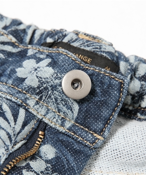 VENCEEXCHANGE（ヴァンスエクスチェンジ）の「ドビーデニムリゾート柄ショートパンツ  （デニムパンツ・メンズ・ネイビー/ブルー・SMALL/LARGE/MEDIUM）」の14枚目の写真