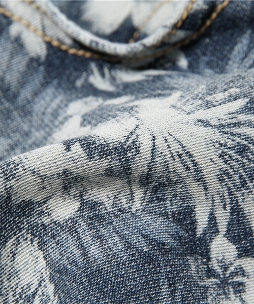 VENCEEXCHANGE（ヴァンスエクスチェンジ）の「ドビーデニムリゾート柄ショートパンツ  （デニムパンツ・メンズ・ネイビー/ブルー・SMALL/LARGE/MEDIUM）」の7枚目の写真