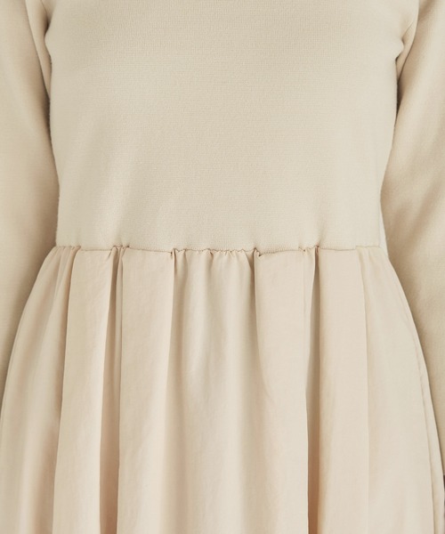 ROPE' PICNIC（ロペピクニック）の「RENU/ニットドッキングワンピース（ワンピース・レディース・ネイビー/グレー/キナリ・38/40）」の4枚目の写真