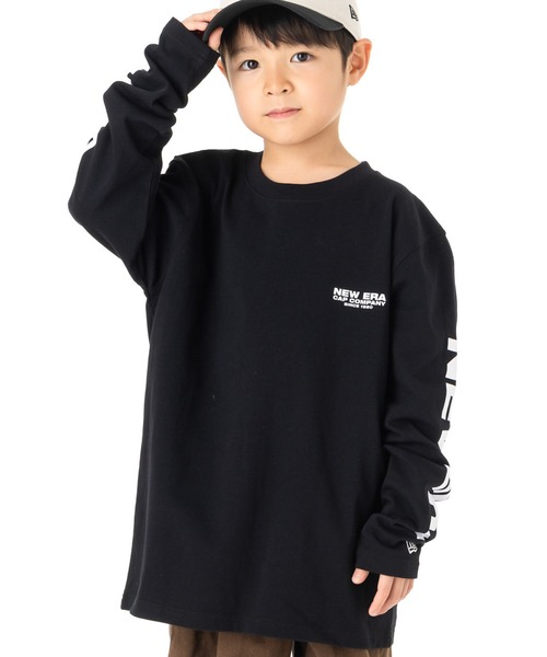 NEW ERA(ニューエラ)の「ニューエラキッズ 長袖Tシャツ 袖ロゴ ONSPOTZ別注(Tシャツ/カットソー・キッズ・ブラック/ホワイト/ネイビー/ダークグリーン・140/160/130/150)」の3枚目の写真