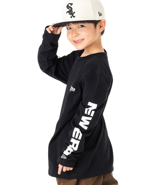 NEW ERA(ニューエラ)の「ニューエラキッズ 長袖Tシャツ 袖ロゴ ONSPOTZ別注(Tシャツ/カットソー・キッズ・ブラック/ホワイト/ネイビー/ダークグリーン・140/160/130/150)」の22枚目の写真
