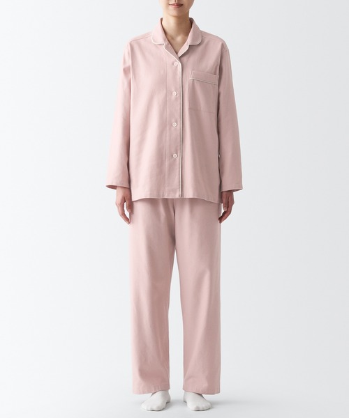 無印良品／XL／脇に縫い目のない／ピンクチェックとブルー2点フランネルパジャマ MUJI (無印良品) - ◇新品◇ 無印良品 脇に縫い目のない二重