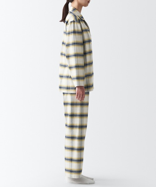 無印良品（ムジルシリョウヒン）の「脇に縫い目のない　フランネルパジャマ（ルームウェア/パジャマ・レディース・ピンク系1/グリーン系5/ネイビー系/アイボリー/イエロー系6/ピンク・XXL/S/XS/XL/M/L）」の8枚目の写真