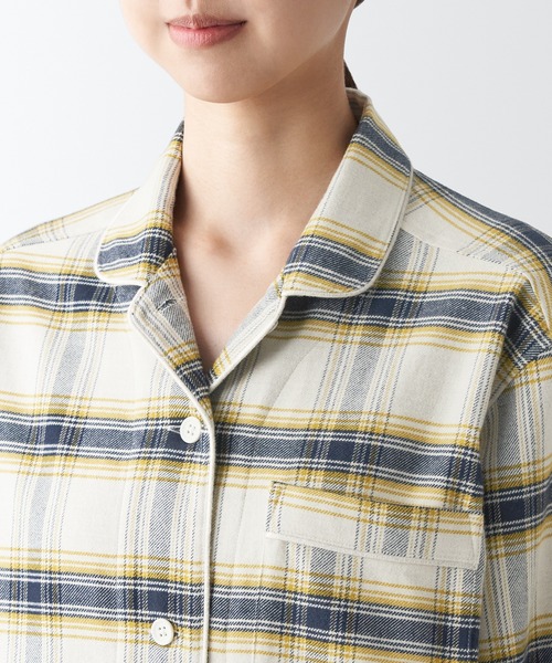 無印良品（ムジルシリョウヒン）の「脇に縫い目のない　フランネルパジャマ（ルームウェア/パジャマ・レディース・ピンク系1/グリーン系5/ネイビー系/アイボリー/イエロー系6/ピンク・XXL/S/XS/XL/M/L）」の10枚目の写真