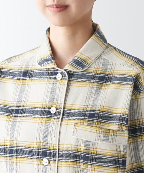 無印良品（ムジルシリョウヒン）の「脇に縫い目のない　フランネルパジャマ（ルームウェア/パジャマ・レディース・ピンク系1/グリーン系5/ネイビー系/アイボリー/イエロー系6/ピンク・XXL/S/XS/XL/M/L）」の11枚目の写真