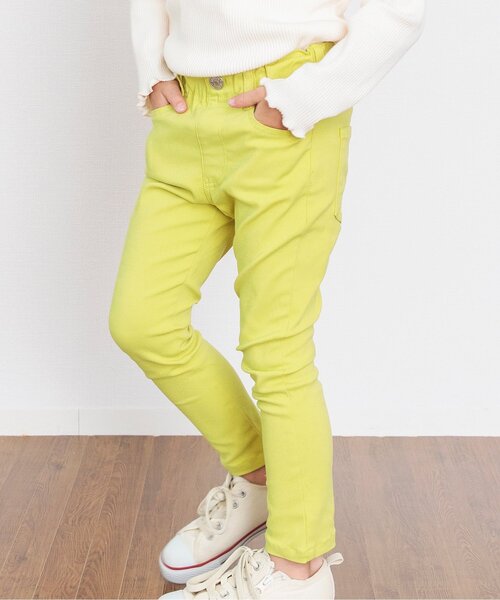 BREEZE(ブリーズ)の「【ユニセックス・17色展開】らくらくスキニーパンツ(その他パンツ・キッズ・グリーン/ライム/ライトグレー/ブラック/ピンク/ラベンダー/ネイビー/サックスブルー/オレンジ/オフホワイト/インディゴブルー/ベージュ/ブルー/ブラウン/パープル/チェック/カーキ・100/140/110/130/90/120/150)」の8枚目の写真