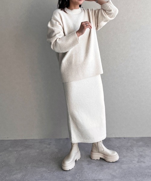 LOWRYS FARM（ローリーズファーム）の「ラメＢＩＧプルオーバーＬＳ  970699（ニット/セーター・レディース・グリーン/アイボリー/ブラック/グレー・FREE）」の6枚目の写真