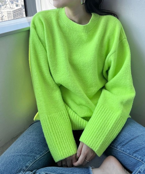 LOWRYS FARM（ローリーズファーム）の「ラメＢＩＧプルオーバーＬＳ  970699（ニット/セーター・レディース・グリーン/アイボリー/ブラック/グレー・FREE）」の13枚目の写真