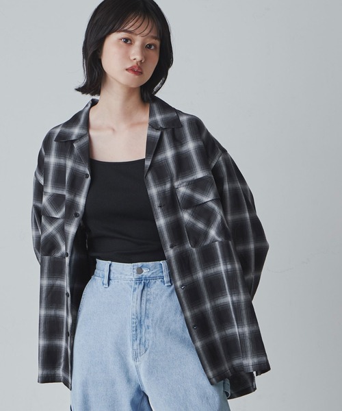 THE STANDARD（ザスタンダード）の「WEGO/オンブレーチェックシャツ（シャツ/ブラウス・メンズ・ブラック系その他2/グリーン系その他2・MEDIUM/LARGE）」の2枚目の写真