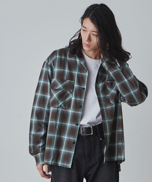 THE STANDARD（ザスタンダード）の「WEGO/オンブレーチェックシャツ（シャツ/ブラウス・メンズ・ブラック系その他2/グリーン系その他2・MEDIUM/LARGE）」の7枚目の写真