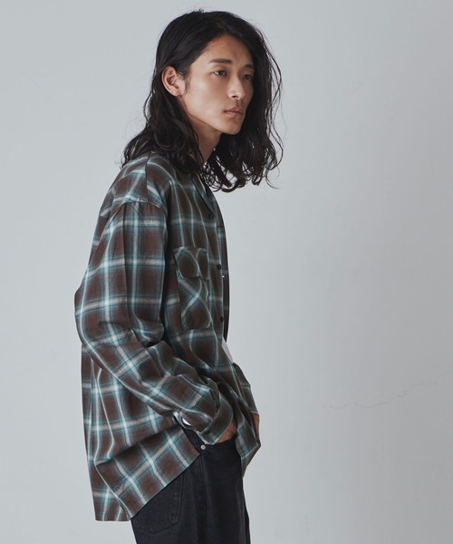 THE STANDARD（ザスタンダード）の「WEGO/オンブレーチェックシャツ（シャツ/ブラウス・メンズ・ブラック系その他2/グリーン系その他2・MEDIUM/LARGE）」の8枚目の写真