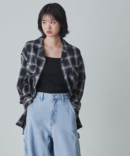 THE STANDARD（ザスタンダード）の「WEGO/オンブレーチェックシャツ（シャツ/ブラウス・メンズ・ブラック系その他2/グリーン系その他2・MEDIUM/LARGE）」の4枚目の写真