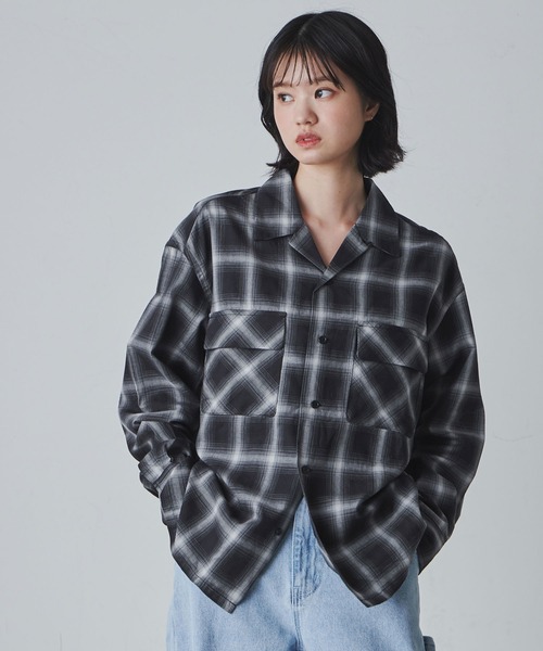 THE STANDARD（ザスタンダード）の「WEGO/オンブレーチェックシャツ（シャツ/ブラウス・メンズ・ブラック系その他2/グリーン系その他2・MEDIUM/LARGE）」の5枚目の写真