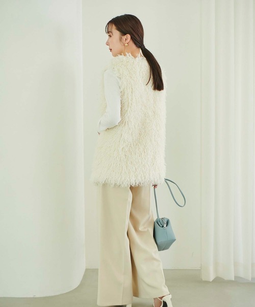 fifth（フィフス）の「プードルファーベスト（ベスト・レディース・アイボリー/ブラック/ベージュ/グレー・M）」の10枚目の写真