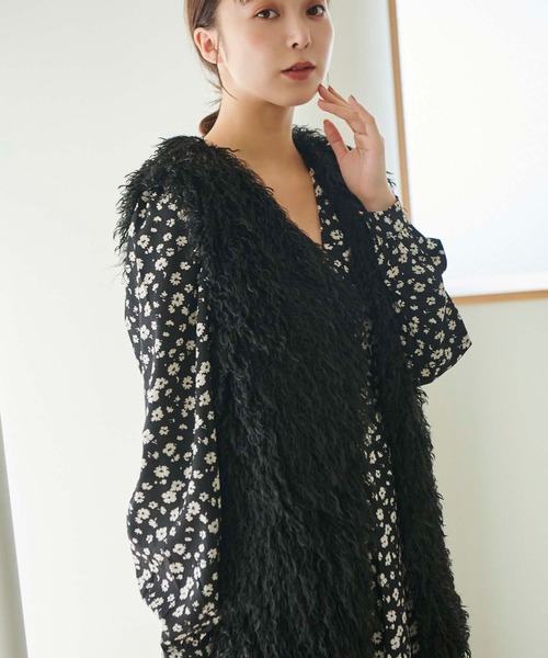 fifth（フィフス）の「プードルファーベスト（ベスト・レディース・アイボリー/ブラック/ベージュ/グレー・M）」の22枚目の写真