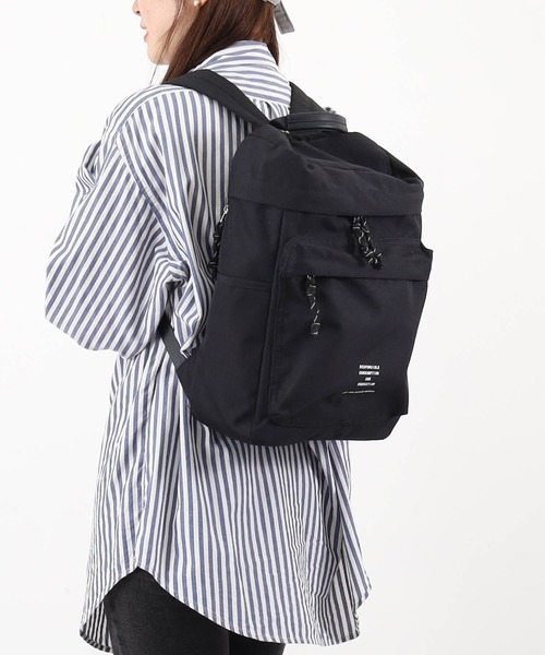 COOCO(クーコ)の「リサイクルPETボックスリュック/A4対応(バックパック/リュック・レディース・カーキ/キャメル/ブラック・9)」の22枚目の写真
