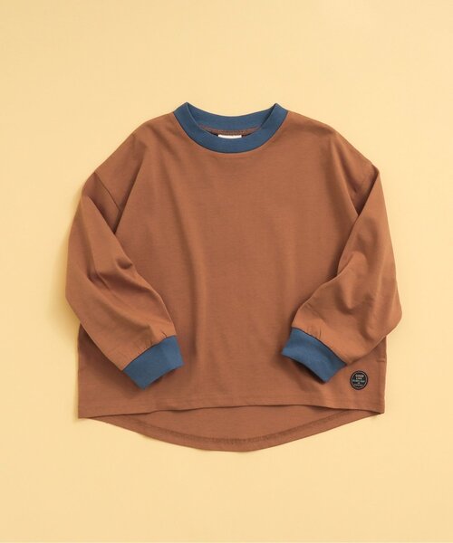 BREEZE（ブリーズ）の「【WEB限定・14色展開】無地/ボーダーTシャツ（Tシャツ/カットソー・キッズ・サックスブルー/キャメル/その他12/イエロー/ピンク/ブラック/オフホワイト/ベージュ/その他13/ブルー/マスタード/グリーン/その他11/チャコール・130/140/110/90/150/120/100）」の10枚目の写真