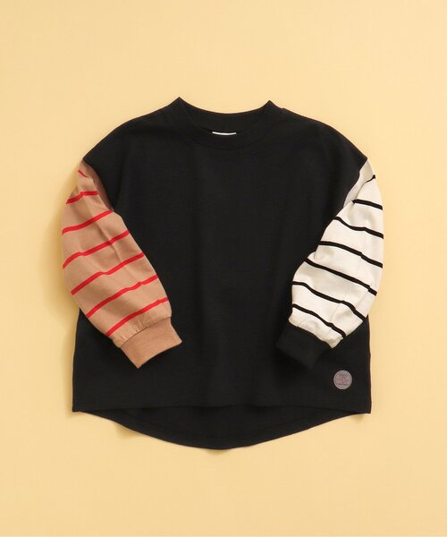 BREEZE（ブリーズ）の「【WEB限定・14色展開】無地/ボーダーTシャツ（Tシャツ/カットソー・キッズ・サックスブルー/キャメル/その他12/イエロー/ピンク/ブラック/オフホワイト/ベージュ/その他13/ブルー/マスタード/グリーン/その他11/チャコール・130/140/110/90/150/120/100）」の13枚目の写真