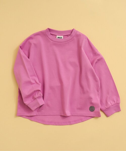 BREEZE（ブリーズ）の「【WEB限定・14色展開】無地/ボーダーTシャツ（Tシャツ/カットソー・キッズ・サックスブルー/キャメル/その他12/イエロー/ピンク/ブラック/オフホワイト/ベージュ/その他13/ブルー/マスタード/グリーン/その他11/チャコール・130/140/110/90/150/120/100）」の11枚目の写真