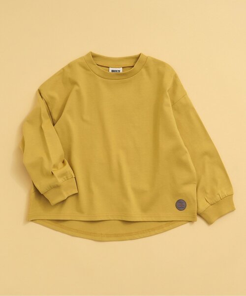 BREEZE（ブリーズ）の「【WEB限定・14色展開】無地/ボーダーTシャツ（Tシャツ/カットソー・キッズ・サックスブルー/キャメル/その他12/イエロー/ピンク/ブラック/オフホワイト/ベージュ/その他13/ブルー/マスタード/グリーン/その他11/チャコール・130/140/110/90/150/120/100）」の8枚目の写真