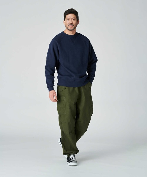 BACK NUMBER（バックナンバー）の「【BACK NUMBER】「15オンス」ヘビー裏毛クルースウェット（スウェット・メンズ・ブラック/ライトグレー/ネイビー/オリーブ/ダークグレー・S/M/L/XL）」の18枚目の写真