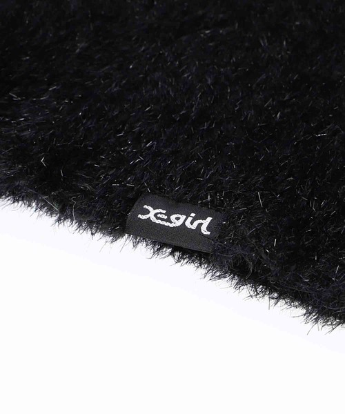 X-girl（エックスガール）の「GLITTER BALACLAVA（ニットキャップ/ビーニー・レディース・グレー/ブラック/ライトパープル・ONE SIZE）」の8枚目の写真