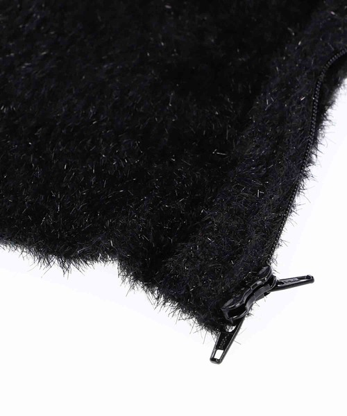 X-girl（エックスガール）の「GLITTER BALACLAVA（ニットキャップ/ビーニー・レディース・グレー/ブラック/ライトパープル・ONE SIZE）」の9枚目の写真