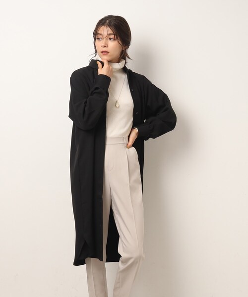 SHOO・LA・RUE（シューラルー）の「◆大人きれいな ルーズシャツワンピース（ワンピース・レディース・ブラック/ダークグリーン/ブラウン系その他・04/02/03）」の10枚目の写真