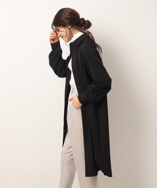 SHOO・LA・RUE（シューラルー）の「◆大人きれいな ルーズシャツワンピース（ワンピース・レディース・ブラック/ダークグリーン/ブラウン系その他・04/02/03）」の11枚目の写真