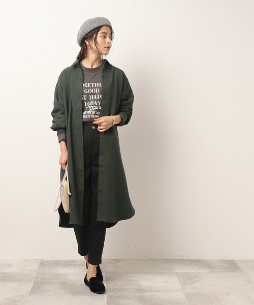 SHOO・LA・RUE（シューラルー）の「◆大人きれいな ルーズシャツワンピース（ワンピース・レディース・ブラック/ダークグリーン/ブラウン系その他・04/02/03）」の14枚目の写真