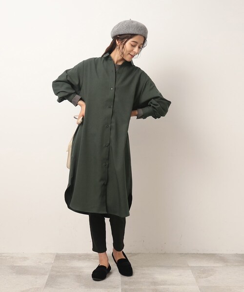 SHOO・LA・RUE（シューラルー）の「◆大人きれいな ルーズシャツワンピース（ワンピース・レディース・ブラック/ダークグリーン/ブラウン系その他・04/02/03）」の17枚目の写真