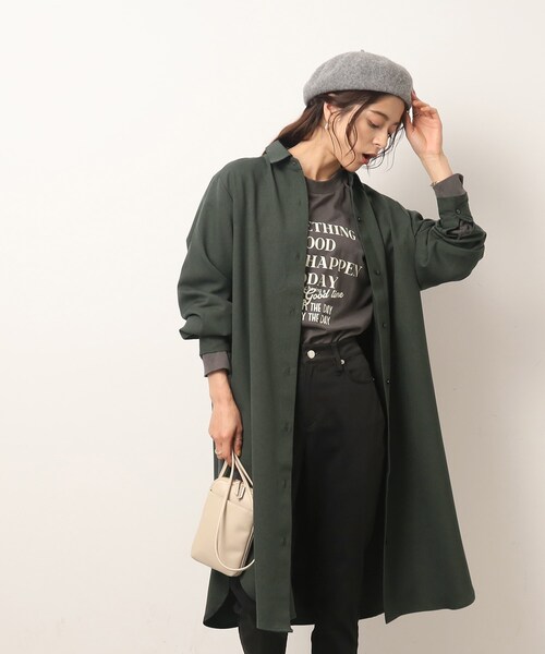 SHOO・LA・RUE（シューラルー）の「◆大人きれいな ルーズシャツワンピース（ワンピース・レディース・ブラック/ダークグリーン/ブラウン系その他・04/02/03）」の18枚目の写真