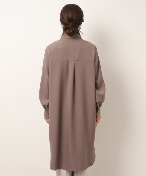 SHOO・LA・RUE（シューラルー）の「◆大人きれいな ルーズシャツワンピース（ワンピース・レディース・ブラック/ダークグリーン/ブラウン系その他・04/02/03）」の5枚目の写真