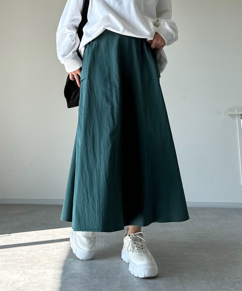 un dix cors(アンディコール)の「《WEB限定》サイドポケットフレアスカート(スカート・レディース・グリーン/ベージュ/ブラック・FREE)」の20枚目の写真