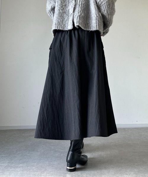 un dix cors(アンディコール)の「《WEB限定》サイドポケットフレアスカート(スカート・レディース・グリーン/ベージュ/ブラック・FREE)」の10枚目の写真