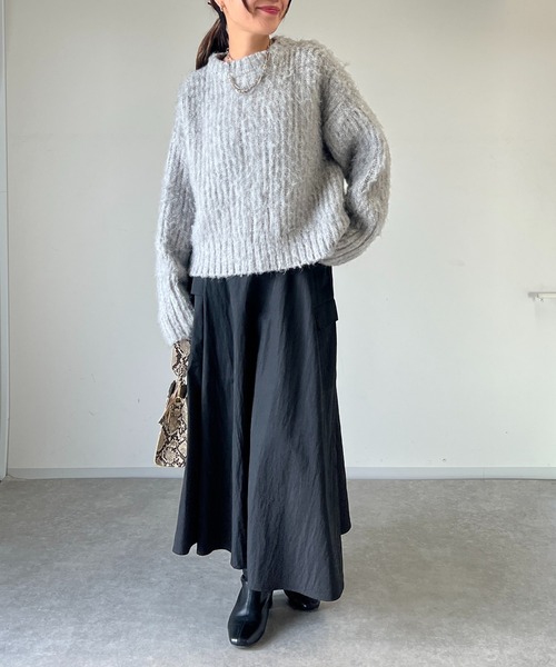 un dix cors(アンディコール)の「《WEB限定》サイドポケットフレアスカート(スカート・レディース・グリーン/ベージュ/ブラック・FREE)」の14枚目の写真