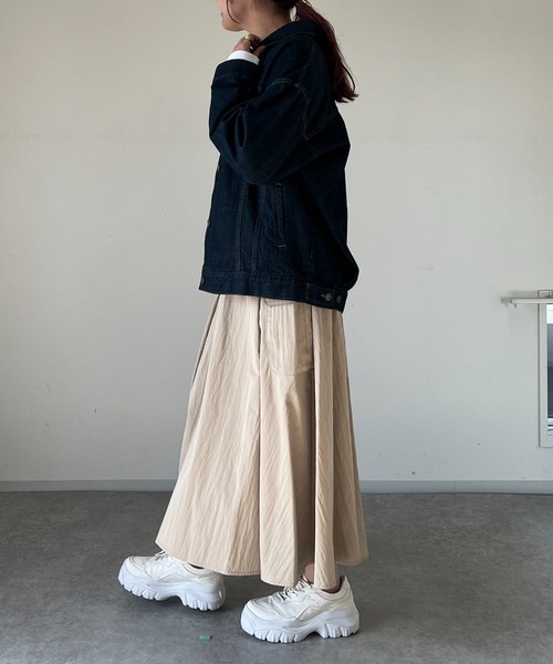 un dix cors(アンディコール)の「《WEB限定》サイドポケットフレアスカート(スカート・レディース・グリーン/ベージュ/ブラック・FREE)」の5枚目の写真