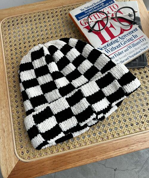 WEGO（ウィゴー）の「WEGO/チャンキーニットキャップ（ニットキャップ/ビーニー・レディース・その他1/ブラウン/カーキ/オフホワイト・FREE）」の4枚目の写真