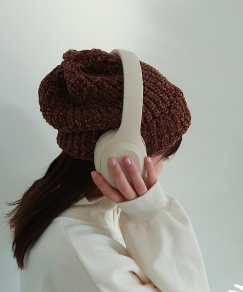 WEGO（ウィゴー）の「WEGO/チャンキーニットキャップ（ニットキャップ/ビーニー・レディース・その他1/ブラウン/カーキ/オフホワイト・FREE）」の2枚目の写真