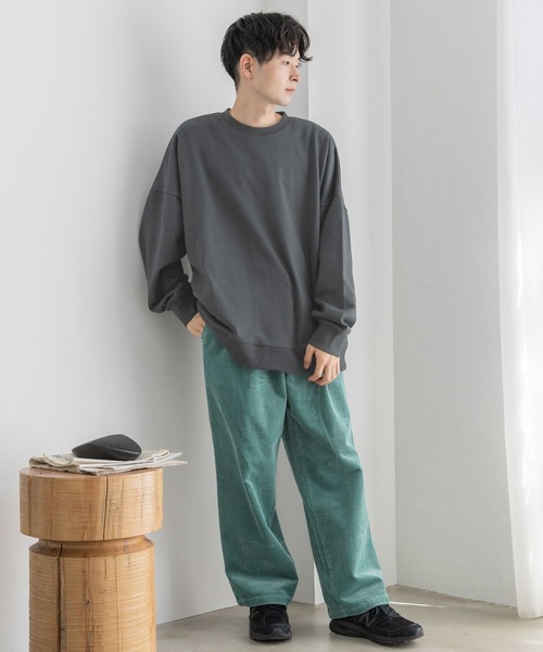 LOWRYS FARM(ローリーズファーム)の「コーデュロイワイドパンツ 974943(スラックス・メンズ・ブラック/グリーン/アイボリー・MEDIUM/LARGE)」の9枚目の写真