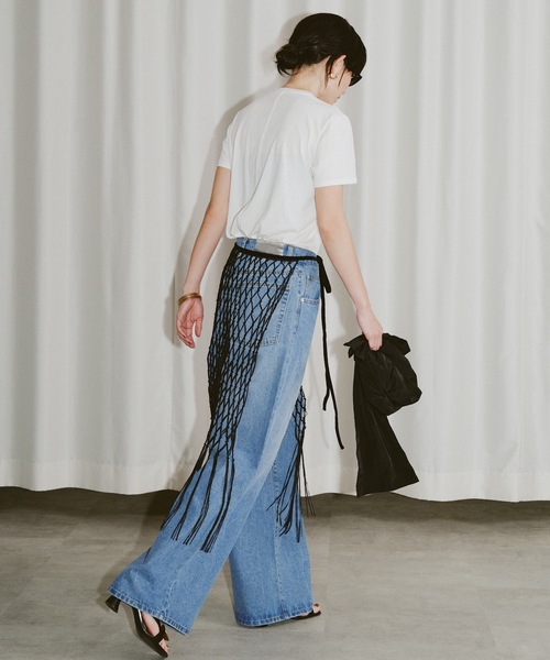 Macrame knitting wrap skirtマクラメ編みラップスカート Macrame knitting wrap skirt / マクラメ編みラップスカート
