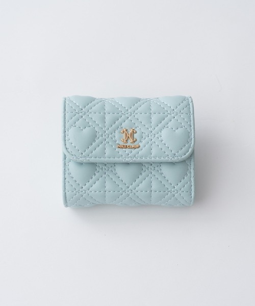 one after another NICE CLAUP（ワンアフターアナザーナイスクラップ）の「ハートキルティングウォレット（財布・レディース・サックスブルー/ベージュ/アイボリー/ブラック・FREE）」の4枚目の写真