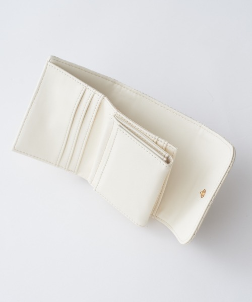 one after another NICE CLAUP（ワンアフターアナザーナイスクラップ）の「ハートキルティングウォレット（財布・レディース・サックスブルー/ベージュ/アイボリー/ブラック・FREE）」の13枚目の写真